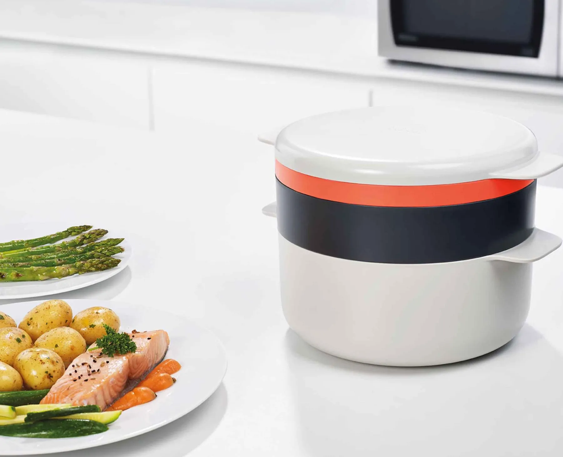 Kitchen Utensils & Gadgets-Joseph Joseph M-Cuisine™ 4-piece Microwave Cooking Set Orange