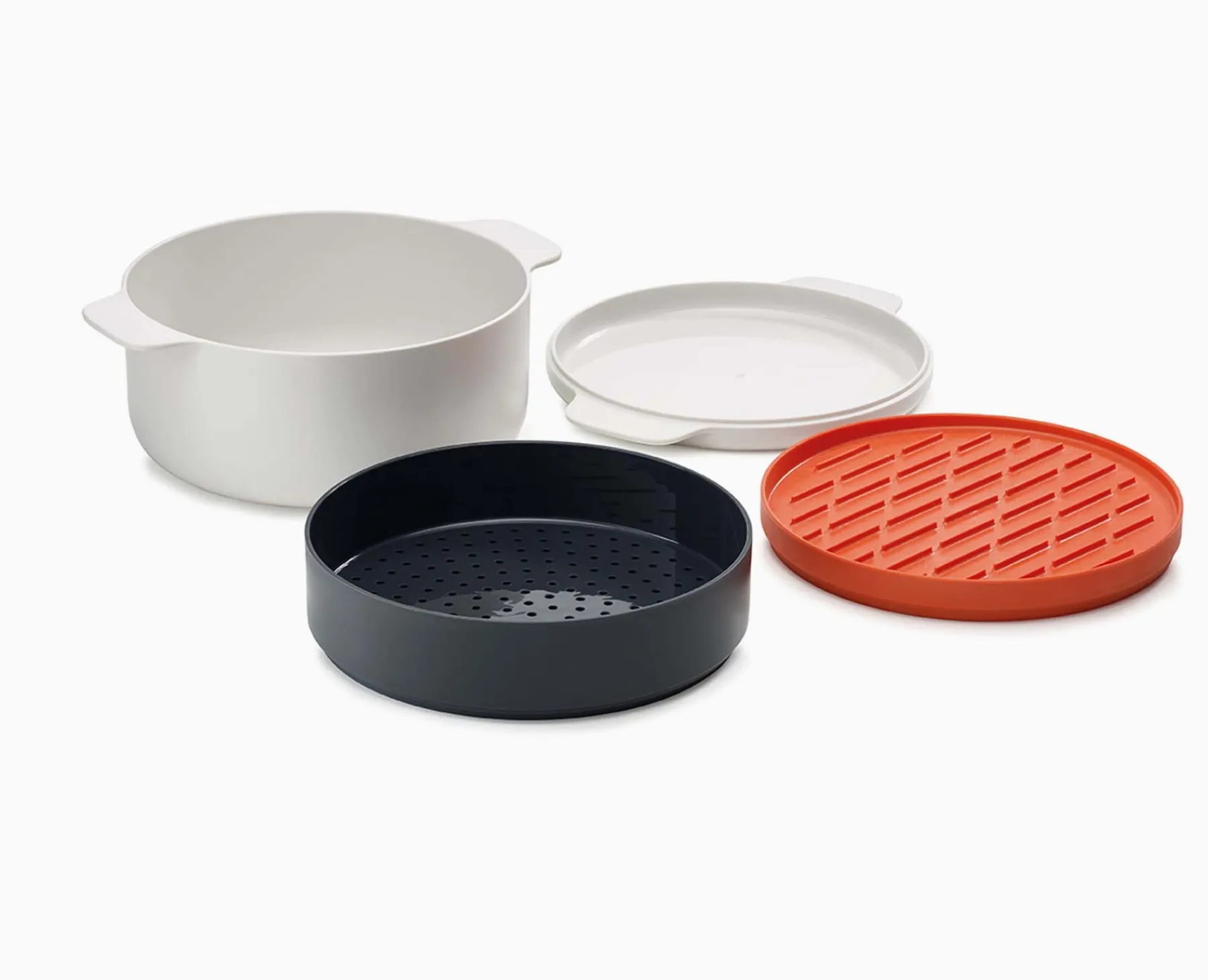 Kitchen Utensils & Gadgets-Joseph Joseph M-Cuisine™ 4-piece Microwave Cooking Set Orange
