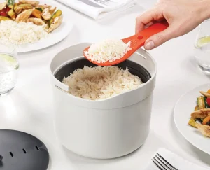 Kitchen Utensils & Gadgets-Joseph Joseph M-Cuisine™ Microwave Rice Cooker White