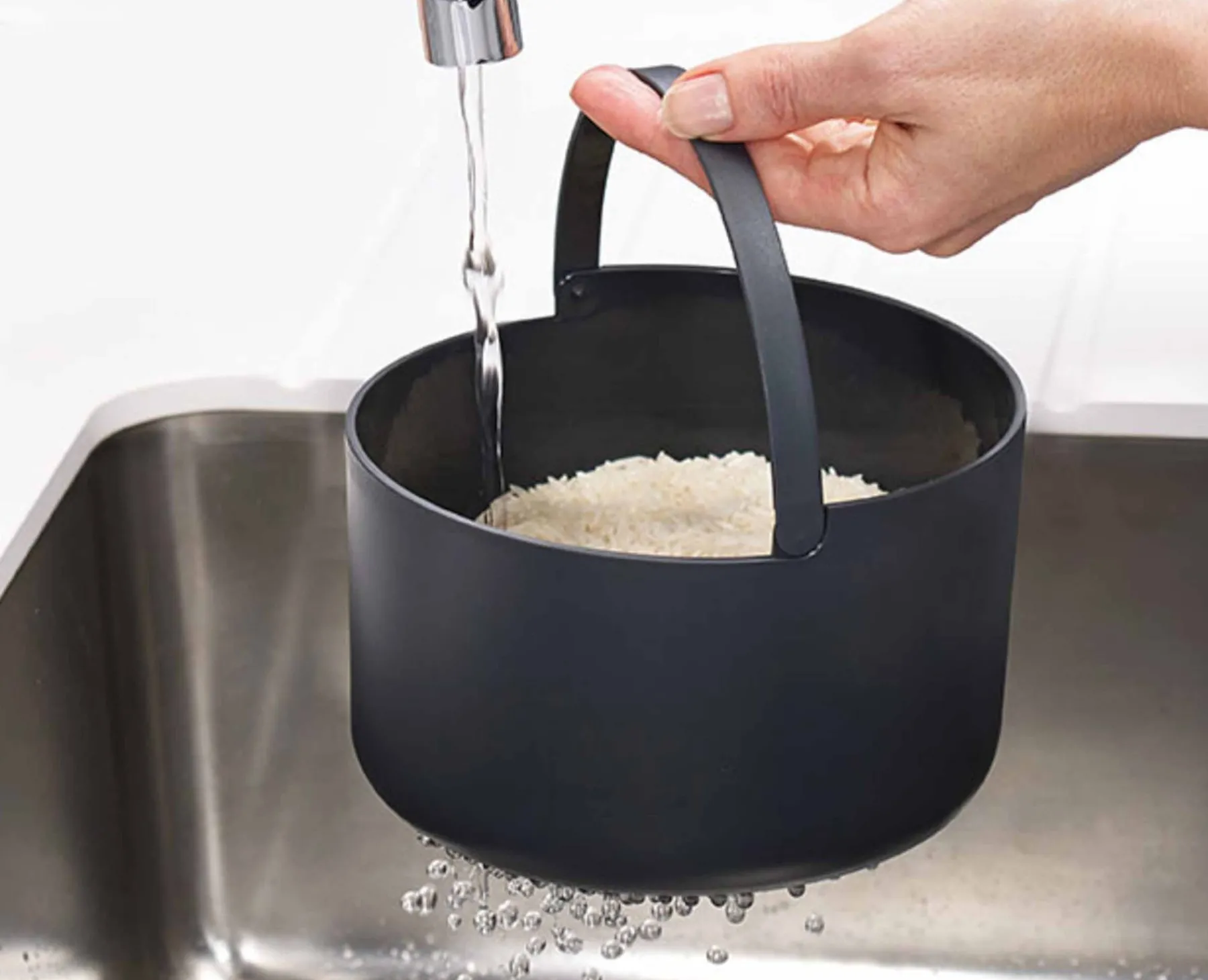 Kitchen Utensils & Gadgets-Joseph Joseph M-Cuisine™ Microwave Rice Cooker White