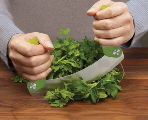 Knives, Knife Sets & Scissors-Joseph Joseph Mezzaluna Herb Chopper Green