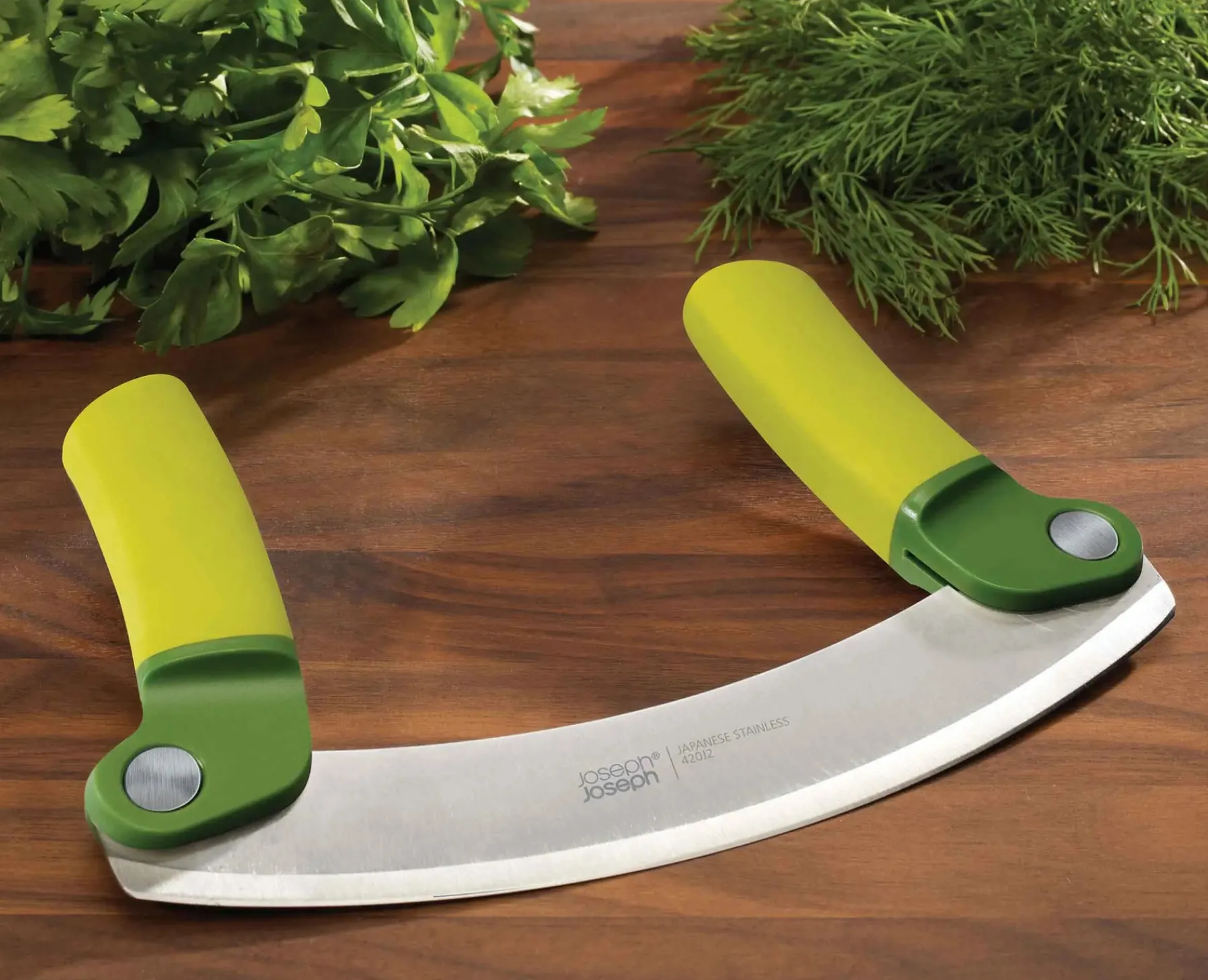 Knives, Knife Sets & Scissors-Joseph Joseph Mezzaluna Herb Chopper Green