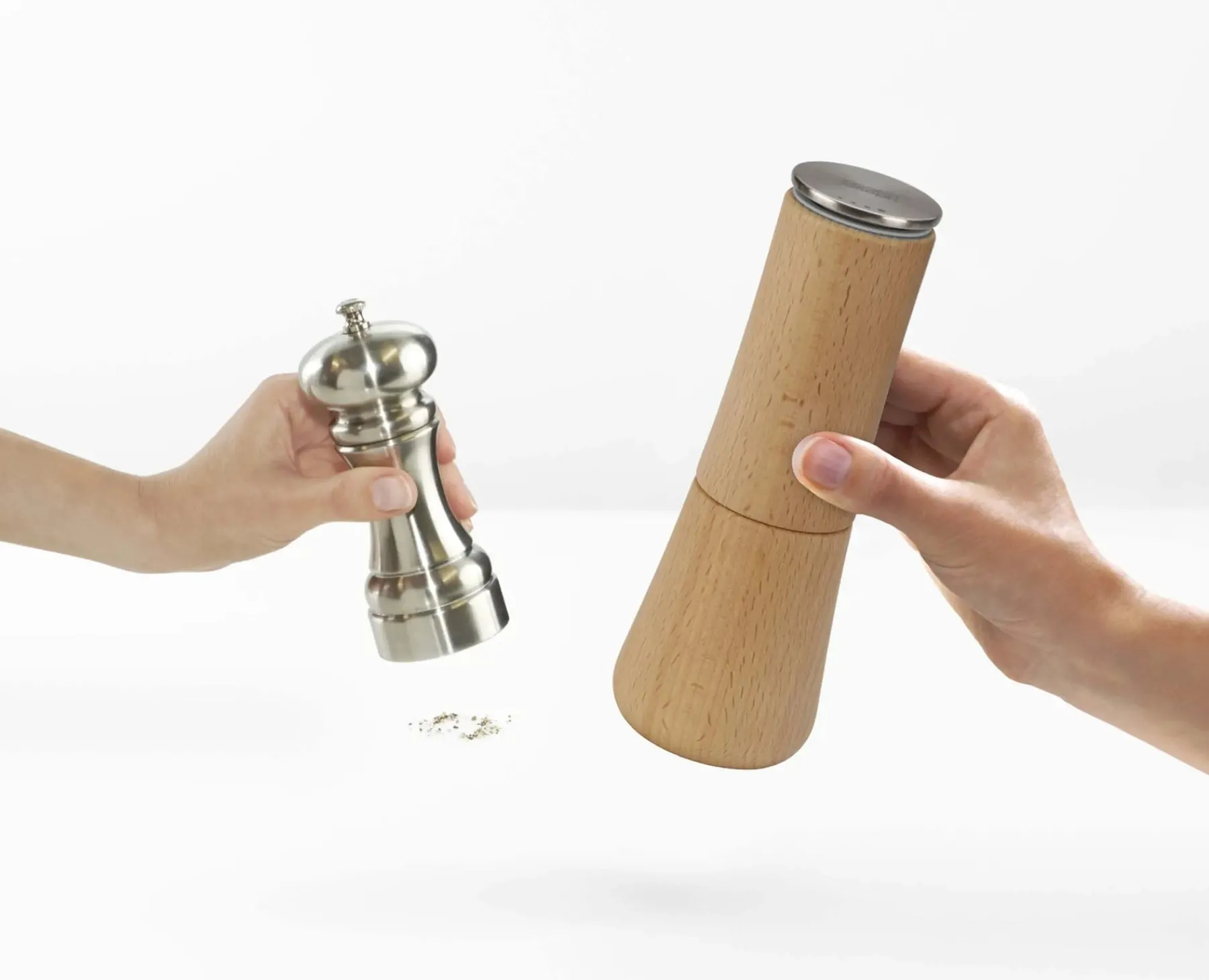 Salt & Pepper Shakers-Joseph Joseph Milltop™ Wood Salt Mill Beech