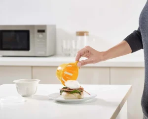 Kitchen Utensils & Gadgets-Joseph Joseph M-Poach™ Microwave Egg Poacher Yellow
