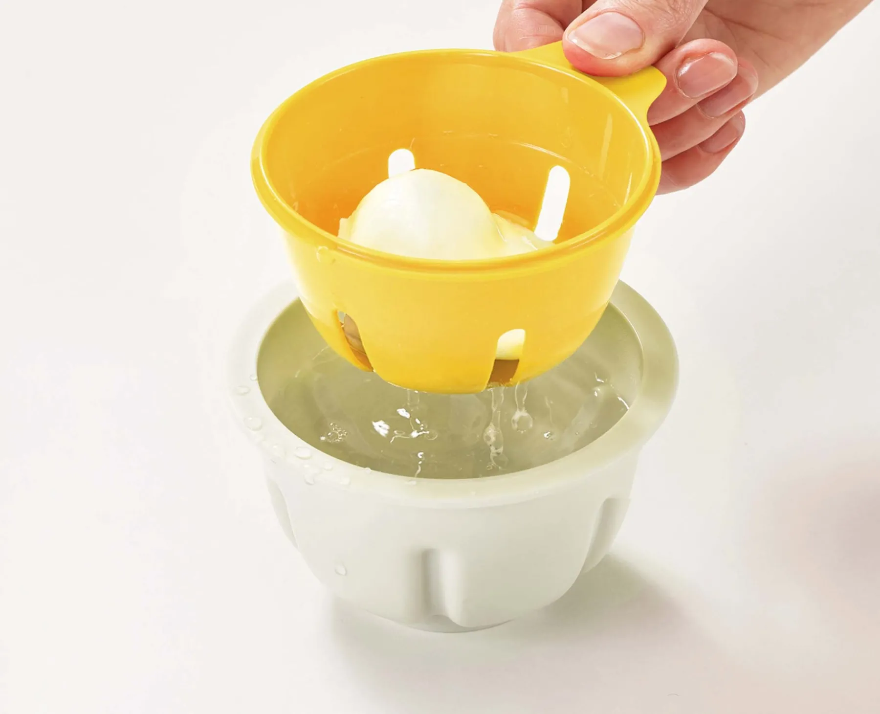 Kitchen Utensils & Gadgets-Joseph Joseph M-Poach™ Microwave Egg Poacher Yellow