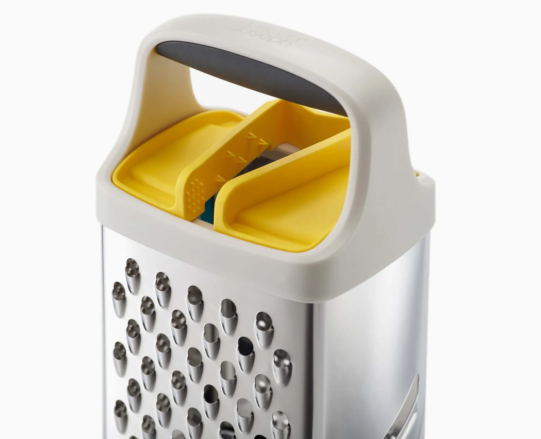 Graters & Zesters-Joseph Joseph Multi-Grip™ Box Grater with Precision Food-Grip Yellow