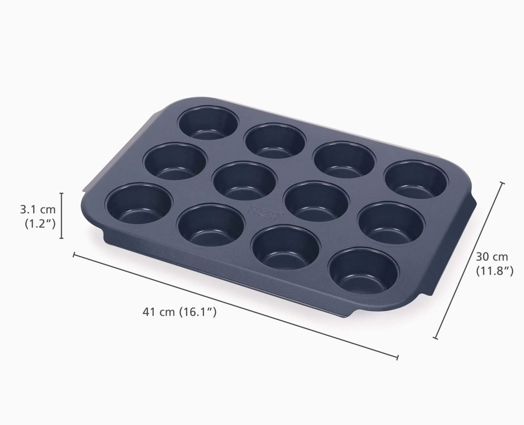 Baking Equipment-Joseph Joseph Nest™ Bake Non-Stick 12 Cup Muffin Pan Blue