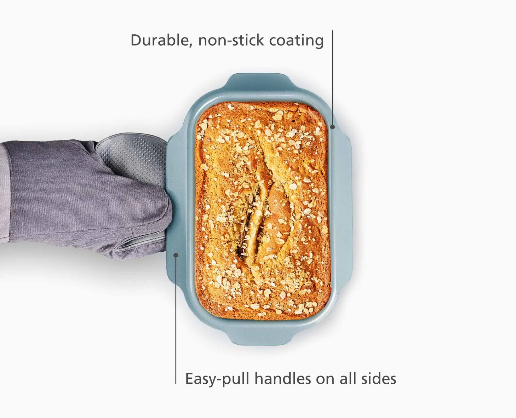 Baking Equipment-Joseph Joseph Nest™ Bake Non-Stick 2lb Loaf Pan Blue