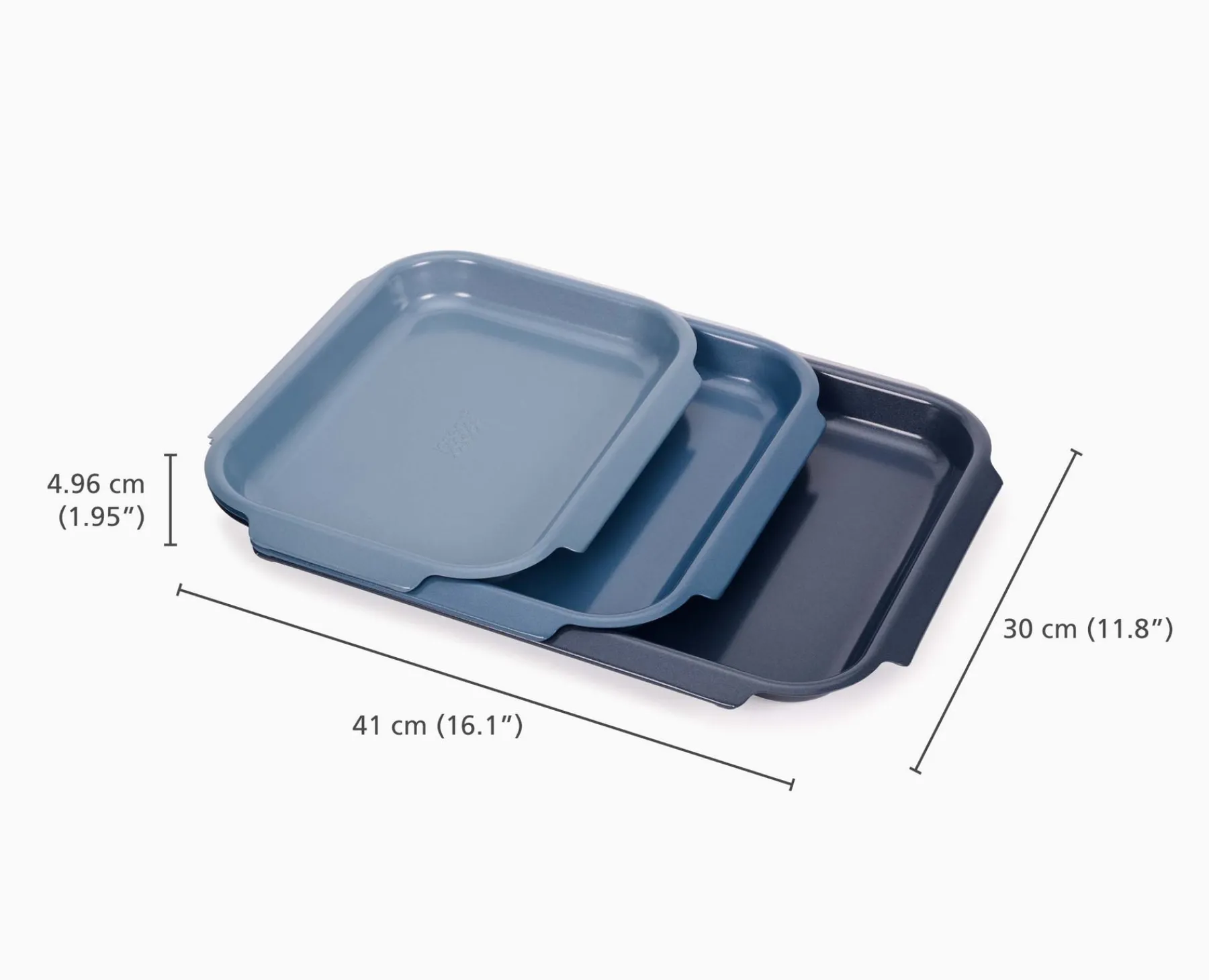 Baking Equipment-Joseph Joseph Nest™ Bake Non-Stick 3-piece Baking Pan Set Blue