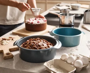 Baking Equipment-Joseph Joseph Nest™ Bake Non-Stick 2-piece Round Cake Pan Set Blue