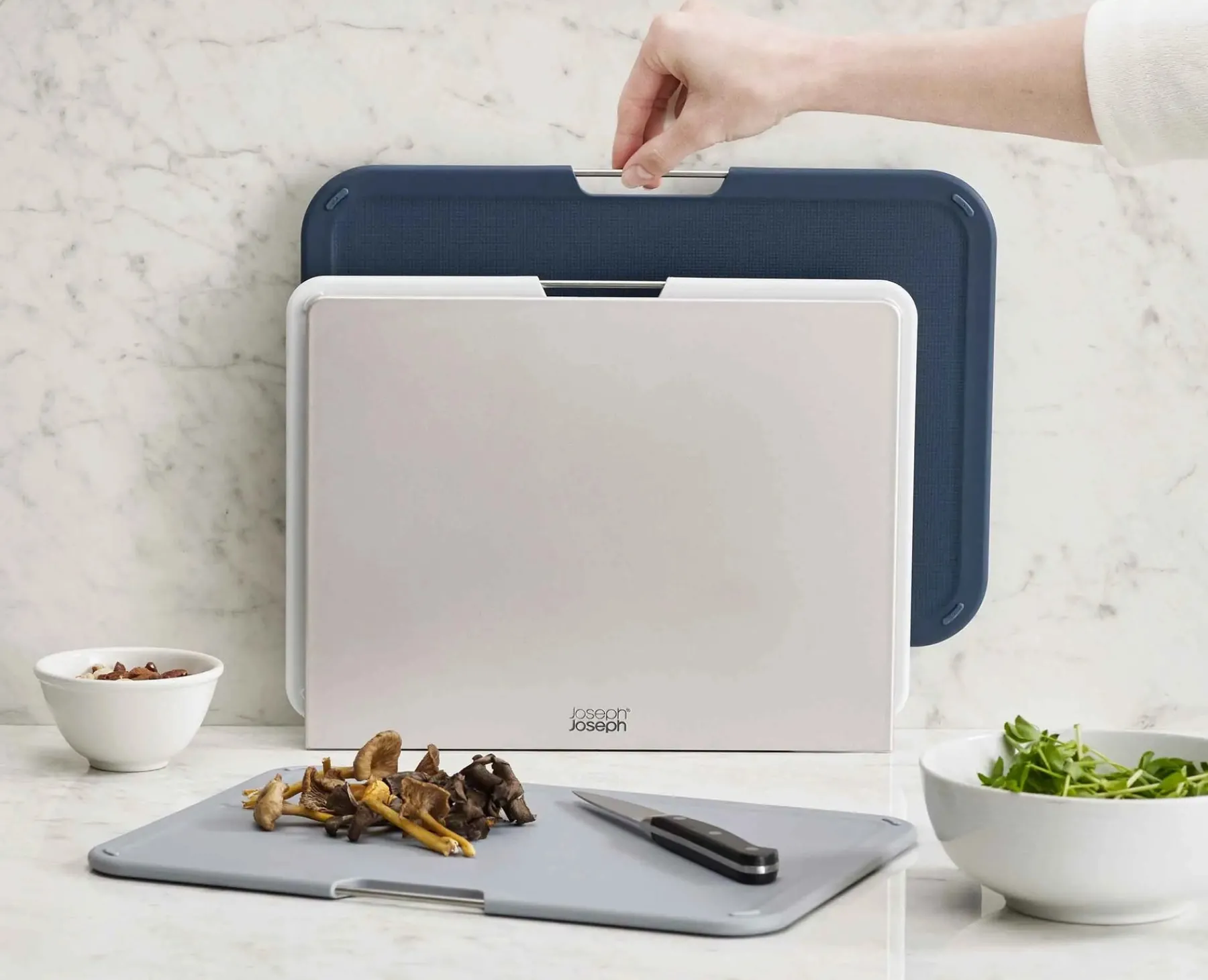 Cutting Boards & Sets-Joseph Joseph Nest™ Boards 3-piece Cutting Board Set Gray