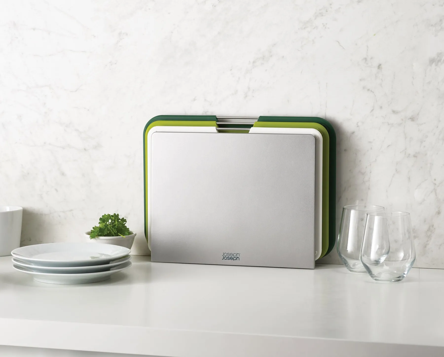 Cutting Boards & Sets-Joseph Joseph Nest™ Boards 3-piece Cutting Board Set Green