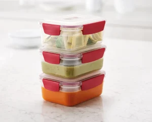 Lunch Boxes & Containers-Joseph Joseph Nest™ Lock 6-piece 1.1L Container Set Red