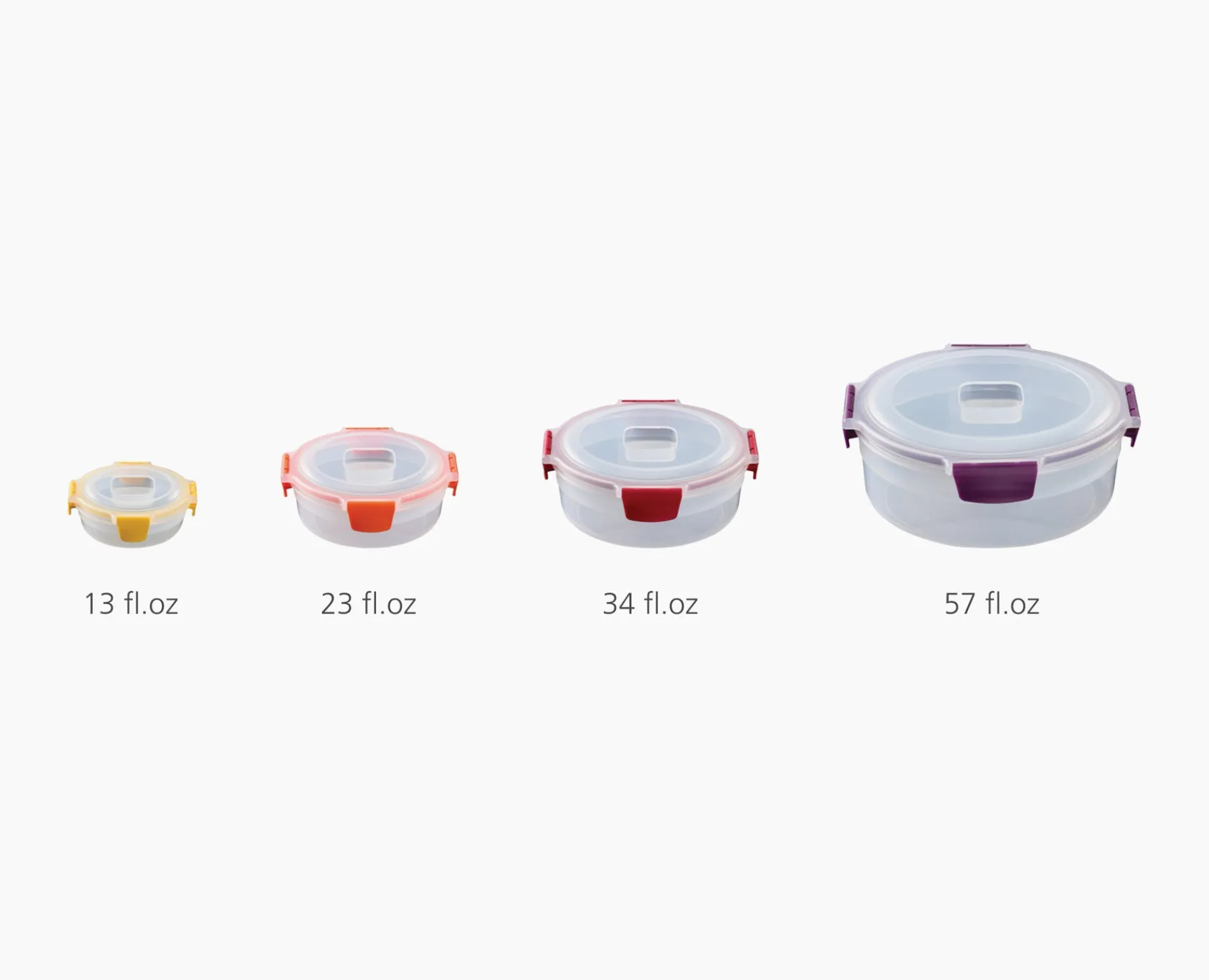 Lunch Boxes & Containers-Joseph Joseph Nest™ Lock 8-Piece Round Container Set Multicolor