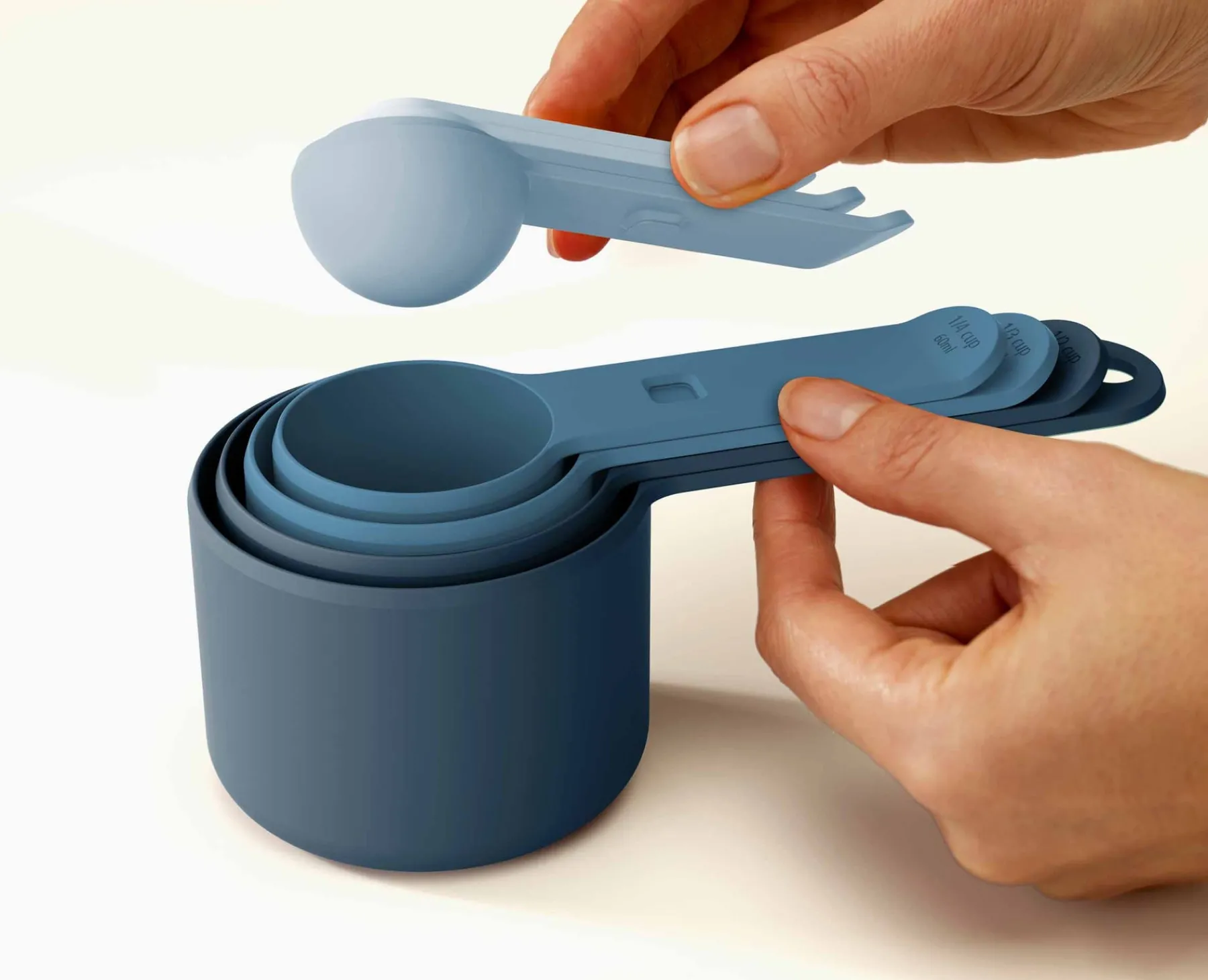 Baking Equipment-Joseph Joseph Nest™ Measure Measuring Cups Blue