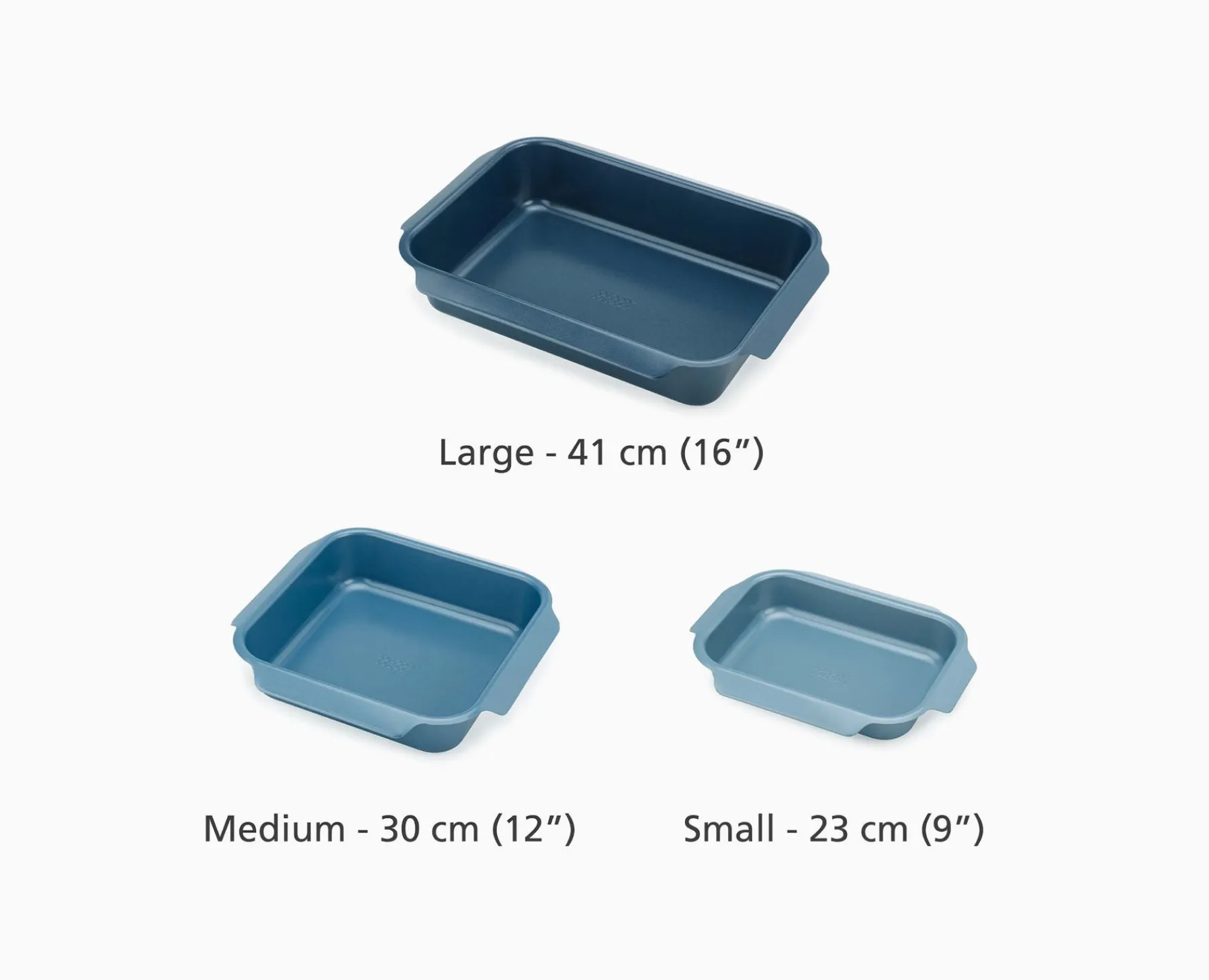 New Baking Dishes & Oven Trays-Joseph Joseph Nest™ Oven Non-stick 3-piece Roasting Pan Set Blue