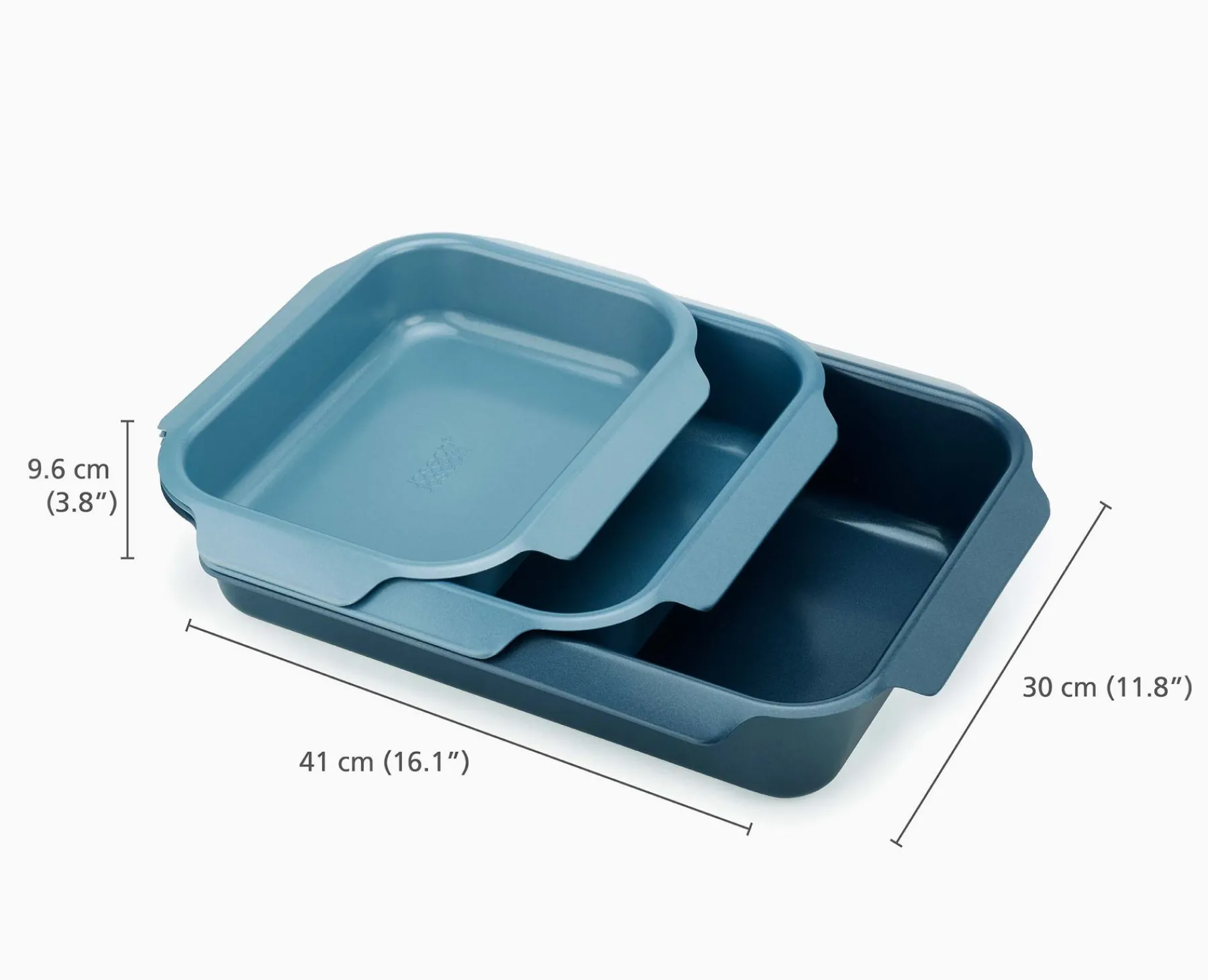 New Baking Dishes & Oven Trays-Joseph Joseph Nest™ Oven Non-stick 3-piece Roasting Pan Set Blue