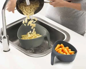 Colanders & Strainers-Joseph Joseph Nest™ 2-piece Colander Set Gray