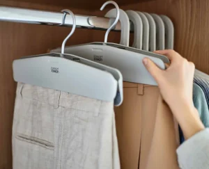 Closet Organization-Joseph Joseph Orderly™ Easy-grip Set of 2 Skirt & Pants Hangers Ecru