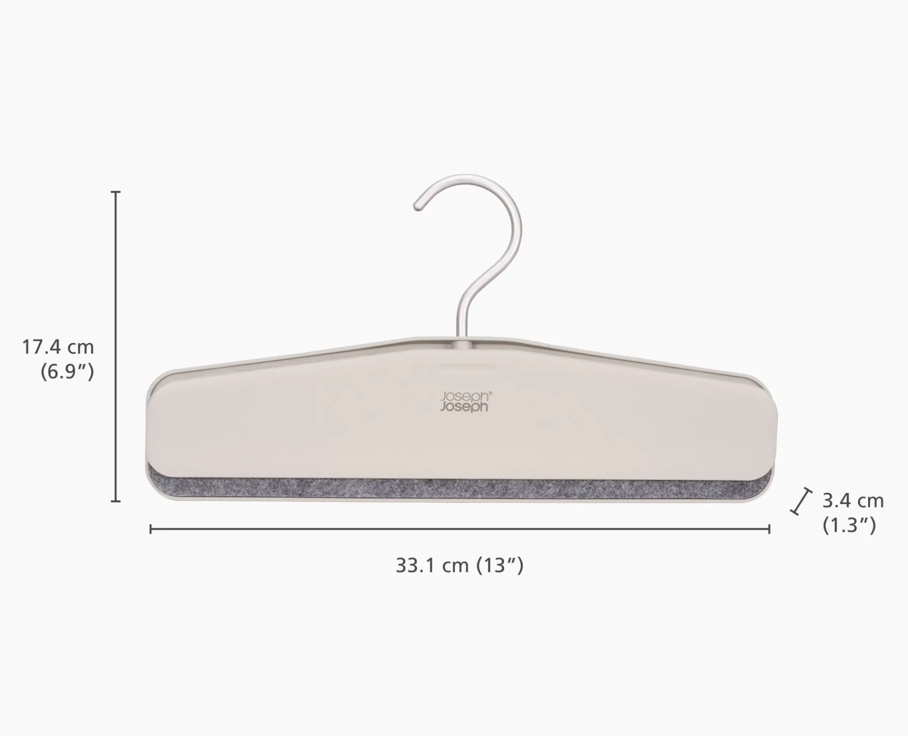 Closet Organization-Joseph Joseph Orderly™ Easy-grip Set of 2 Skirt & Pants Hangers Ecru