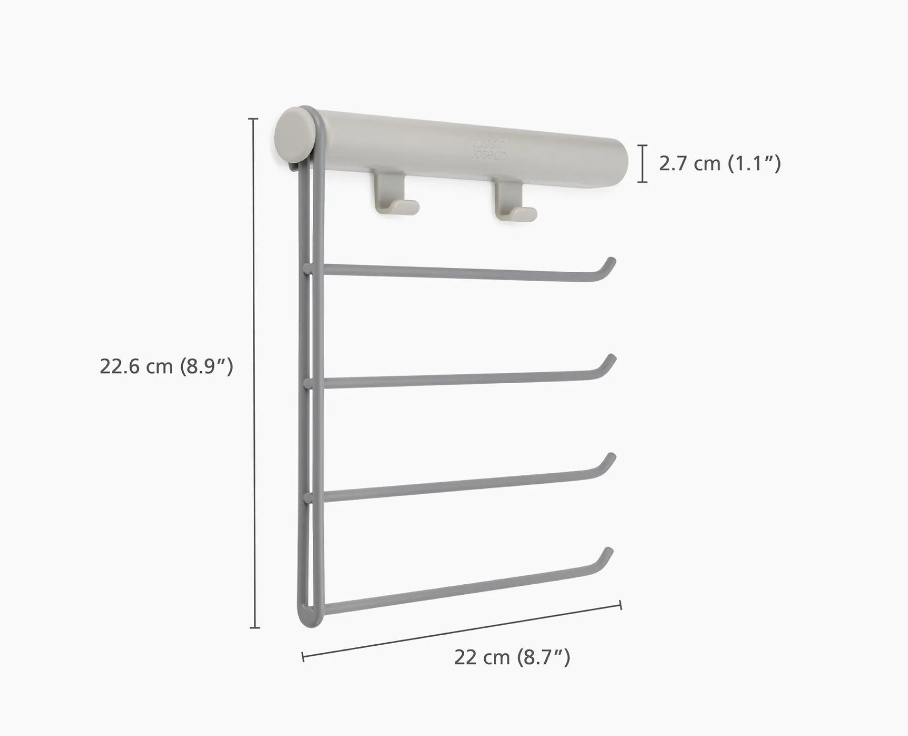 Closet Organization-Joseph Joseph Orderly™ Belt, Tie & Scarf Hanging Rack Ecru