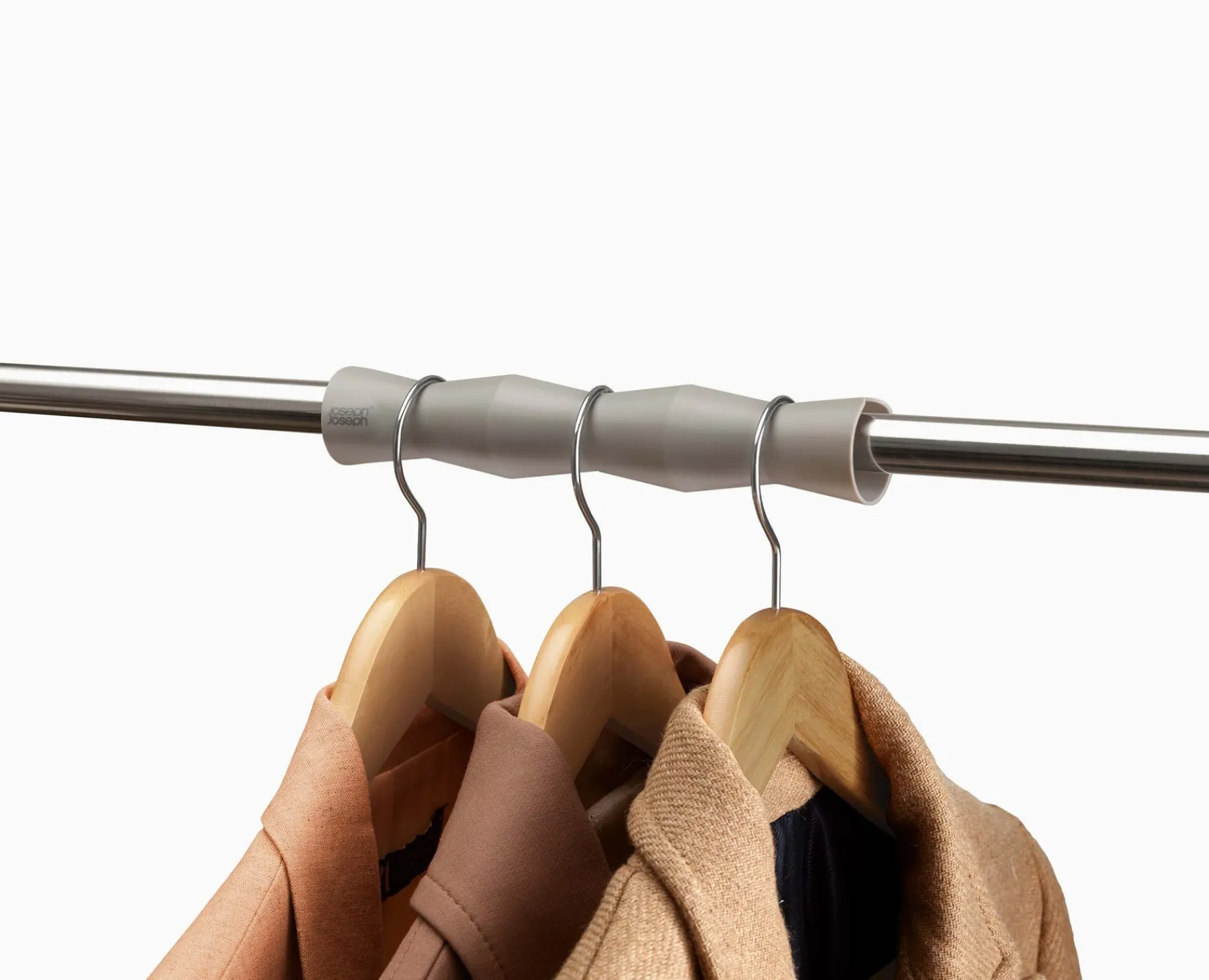 Closet Organization-Joseph Joseph Orderly™ Set of 2 Gray Clothes Rail Large Spacer Set Grey
