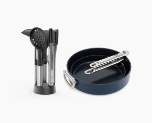 Kitchen Utensils & Gadgets-Joseph Joseph 2-piece Frying Pan & Utensil Set Blue