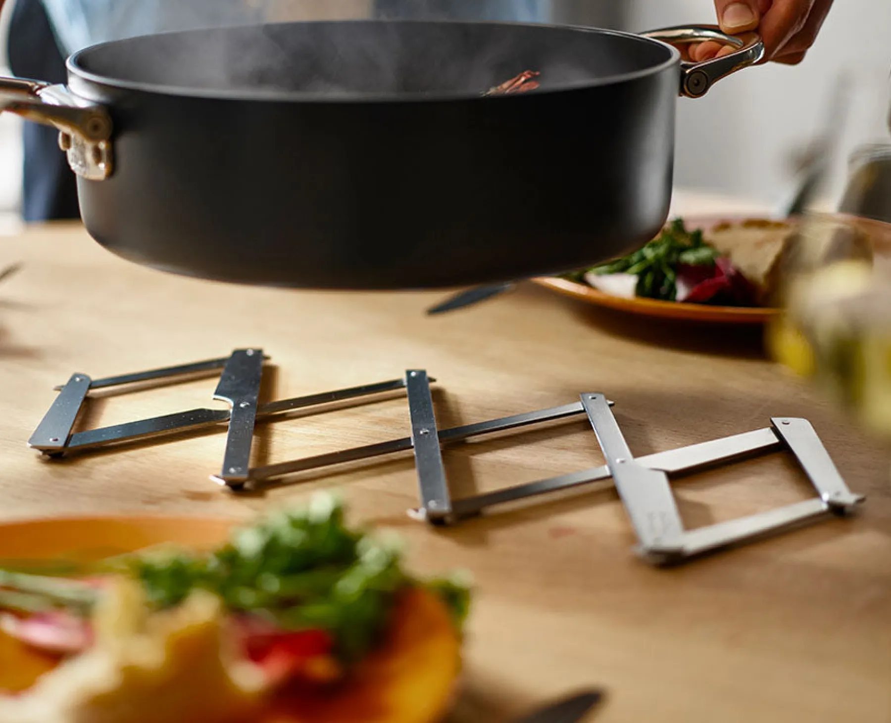 Kitchen Utensils & Gadgets-Joseph Joseph 2-piece Space Casserole & Trivet Set Blue