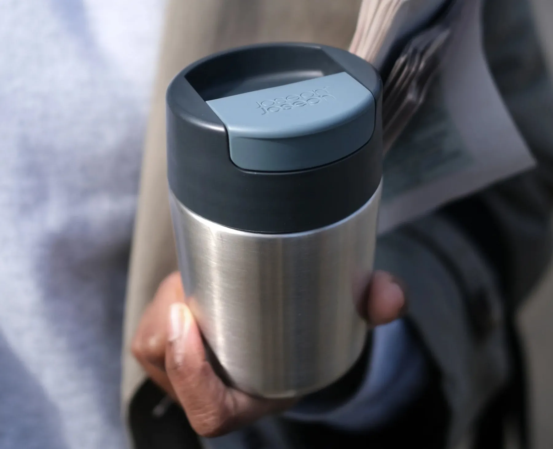 Lunch Boxes & Containers-Joseph Joseph 2-piece Travel Mug & Bottle Set Stainless-steel