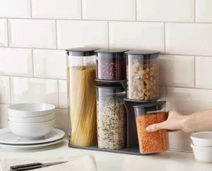 Food Storage-Joseph Joseph Podium™ 5-piece Storage Container Set Gray