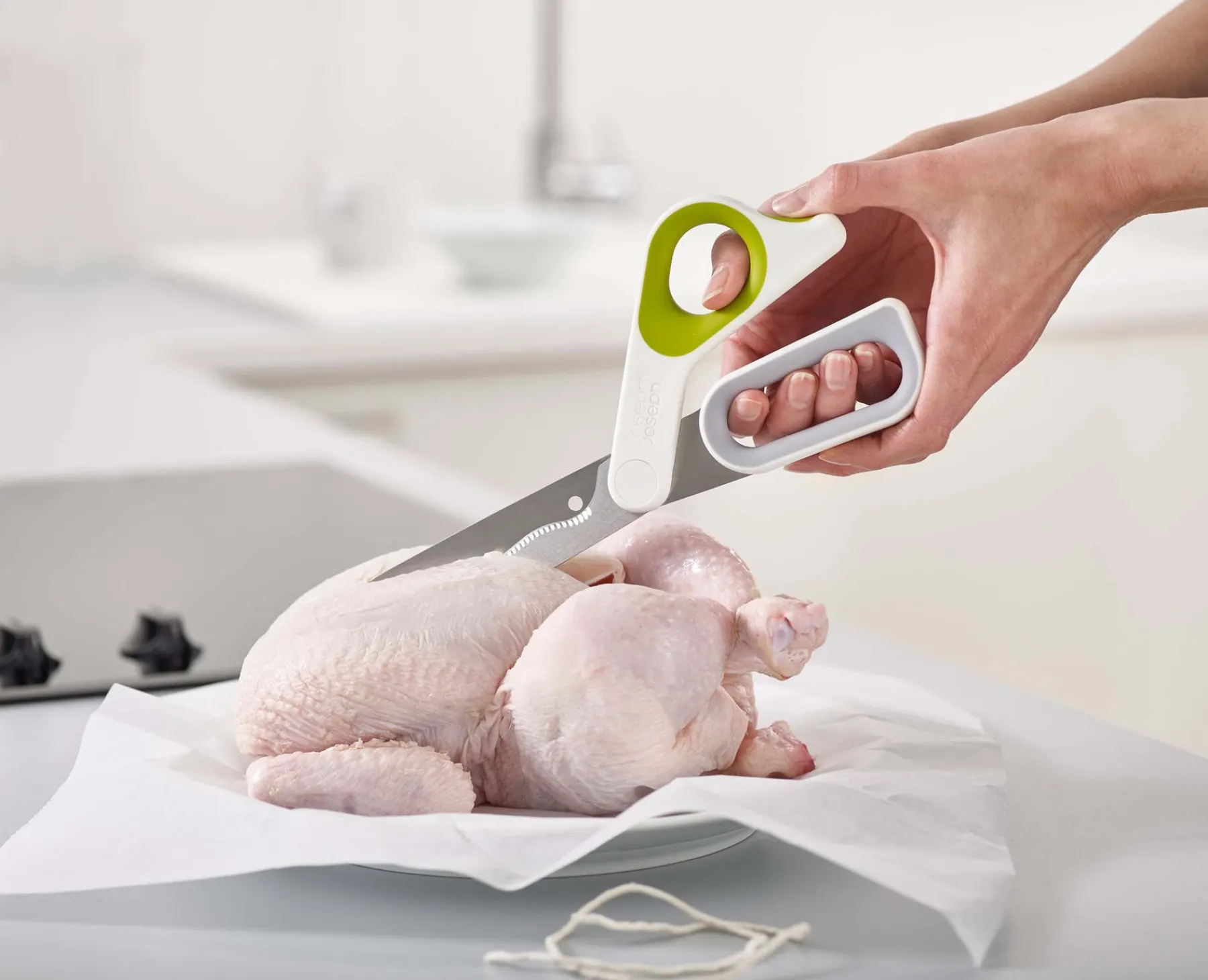 Knives, Knife Sets & Scissors-Joseph Joseph PowerGrip™ Kitchen Scissors Green