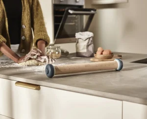 Baking Equipment-Joseph Joseph PrecisionPin™ Adjustable Rolling Pin Blue