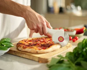 Kitchen Utensils & Gadgets-Joseph Joseph Ringo™ Easy-clean Pizza Cutter Red