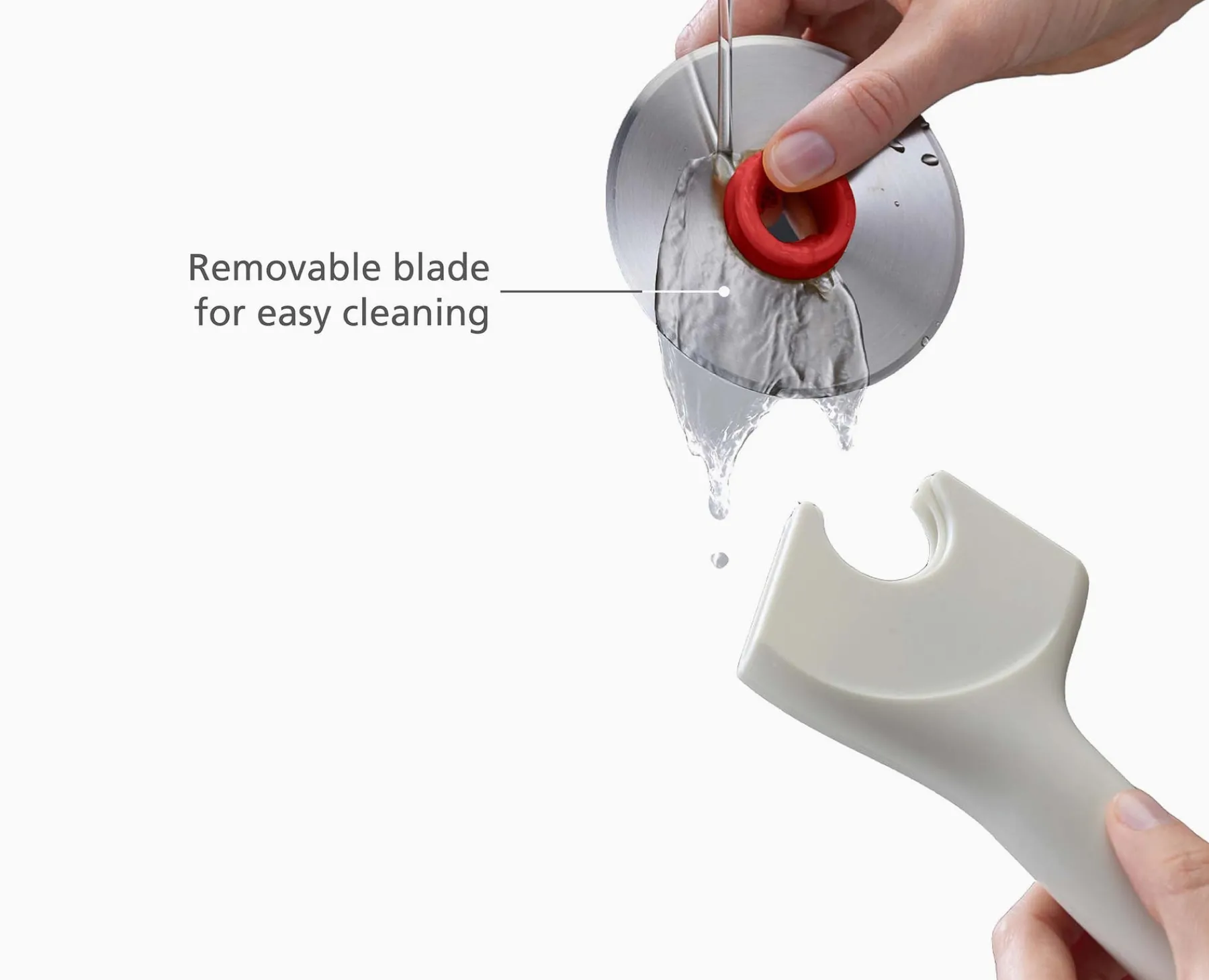 Kitchen Utensils & Gadgets-Joseph Joseph Ringo™ Easy-clean Pizza Cutter Red