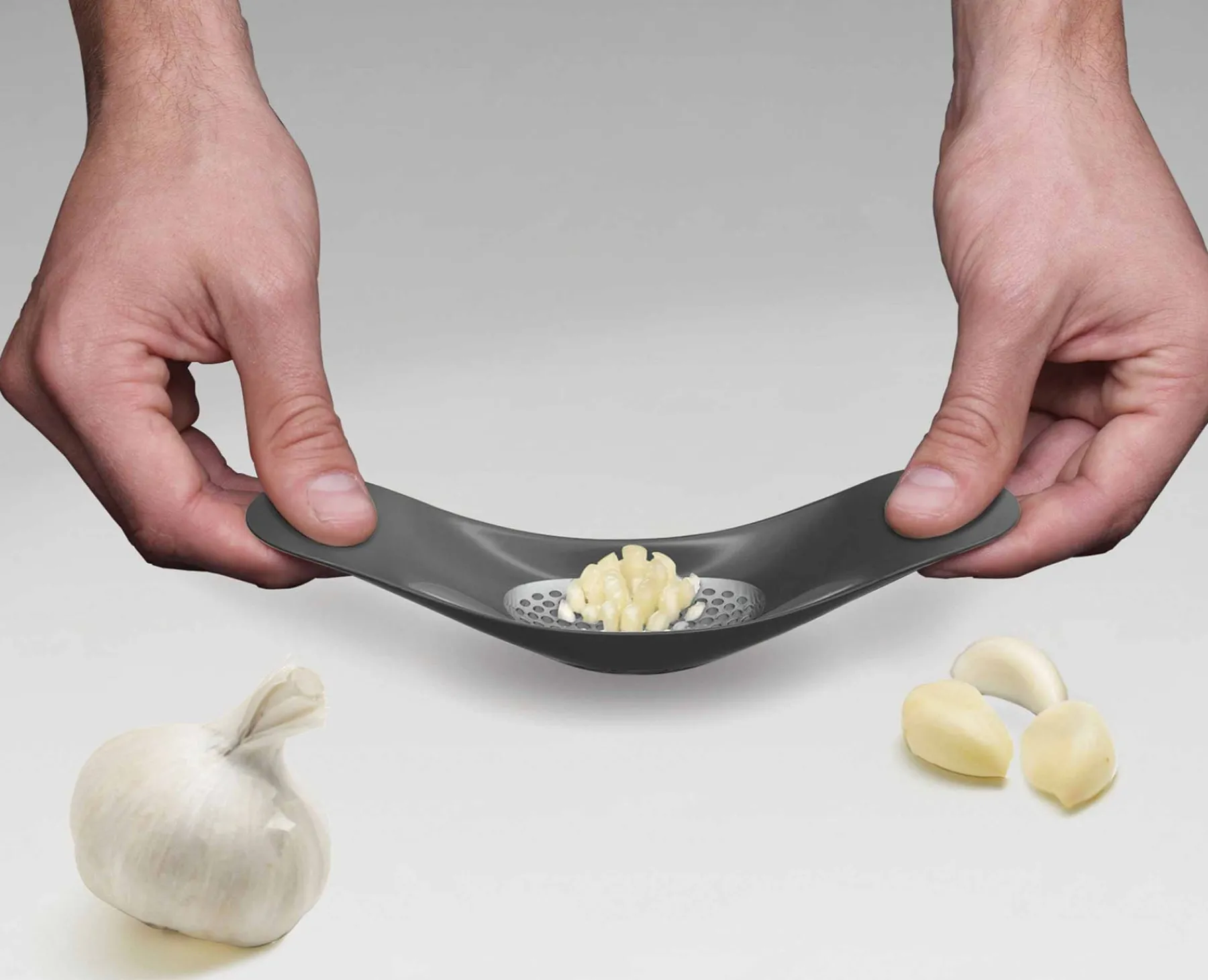 Kitchen Utensils & Gadgets-Joseph Joseph Rocker™ Garlic Crusher Silver