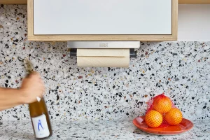 Kitchen Countertop Organizers-Joseph Joseph RollGrip™ Under-Shelf Paper Towel Holder Stainless-steel