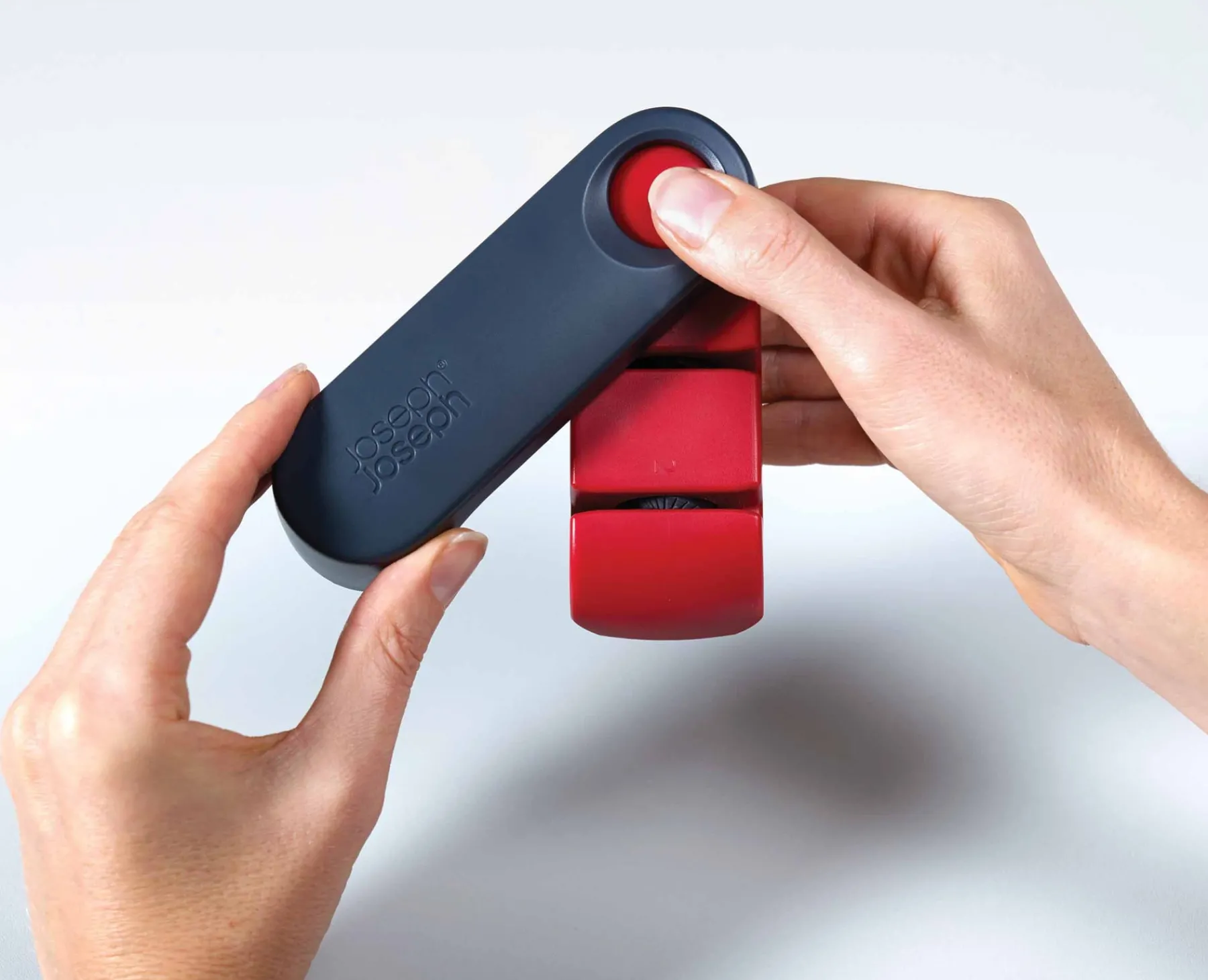 Kitchen Utensils & Gadgets-Joseph Joseph Rota™ Folding Knife Sharpener Red