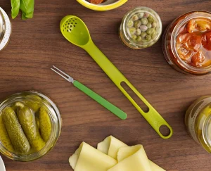 Kitchen Utensils & Gadgets-Joseph Joseph Scoop&Pick™ 2-piece Antipasti Set Green