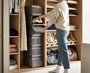 Shoe Racks-Joseph Joseph ShoeCase 6-piece Shoe Storage Box Gray