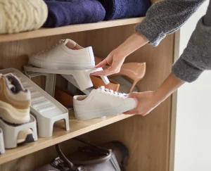 Shoe Racks-Joseph Joseph Shoe-In™ Compact 6-piece Shoe Caddy Ecru
