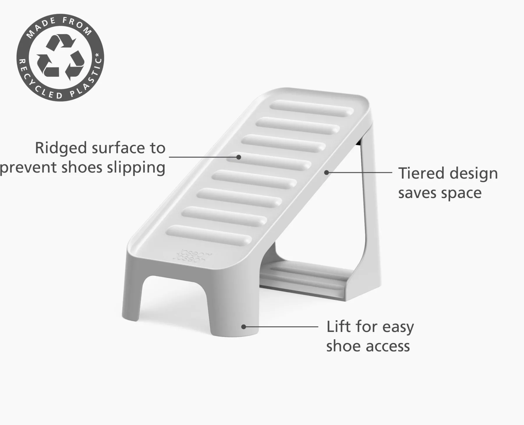 Shoe Racks-Joseph Joseph Shoe-In™ Compact 2-piece Shoe Caddy Ecru