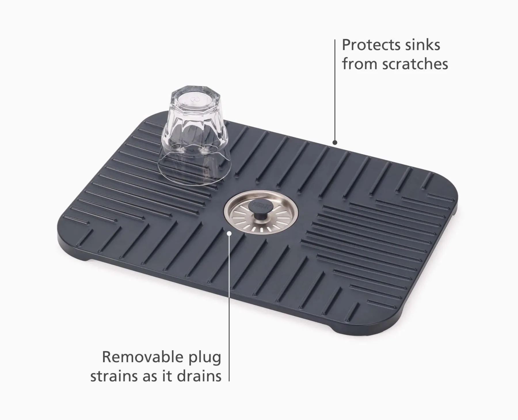 Sink Caddies & Accessories-Joseph Joseph SinkShield™ Sink Protector Gray