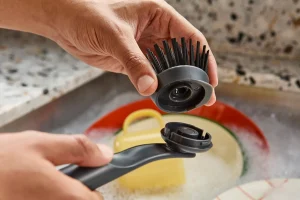 Dish Brushes & Scrubbers-Joseph Joseph SinkTech™ Dish Brush with Replacement Head Gray
