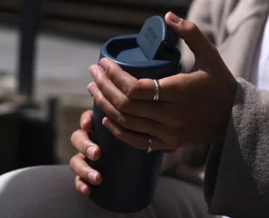 Lunch Boxes & Containers-Joseph Joseph Sipp™ Travel Mug Large with Hygienic Lid 454ml Blue