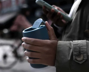 Lunch Boxes & Containers-Joseph Joseph Sipp™ Travel Mug with Hygienic Lid 340ml Blue