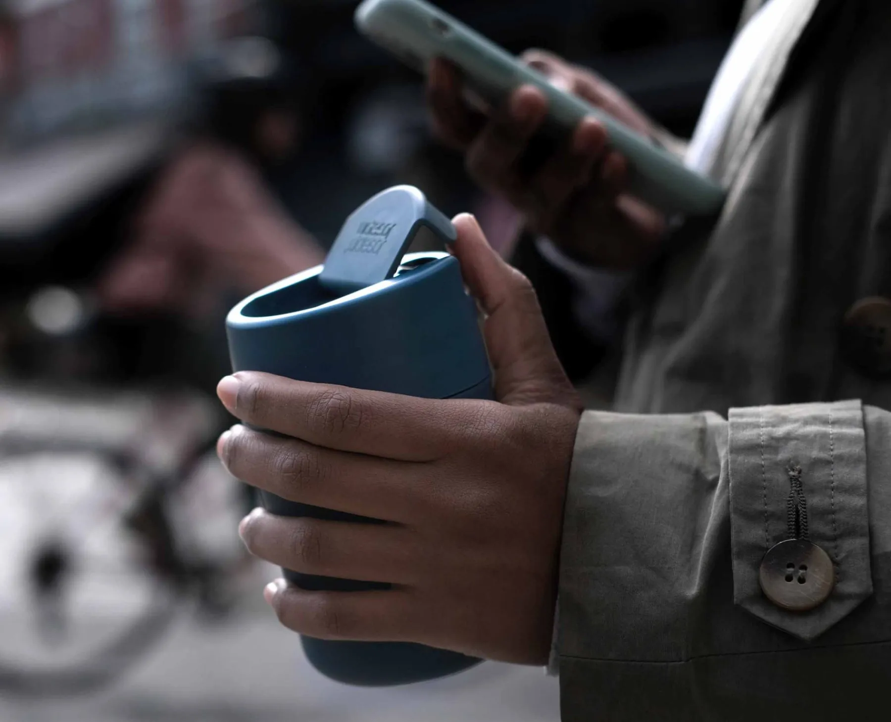 Lunch Boxes & Containers-Joseph Joseph Sipp™ Travel Mug with Hygienic Lid 340ml Blue