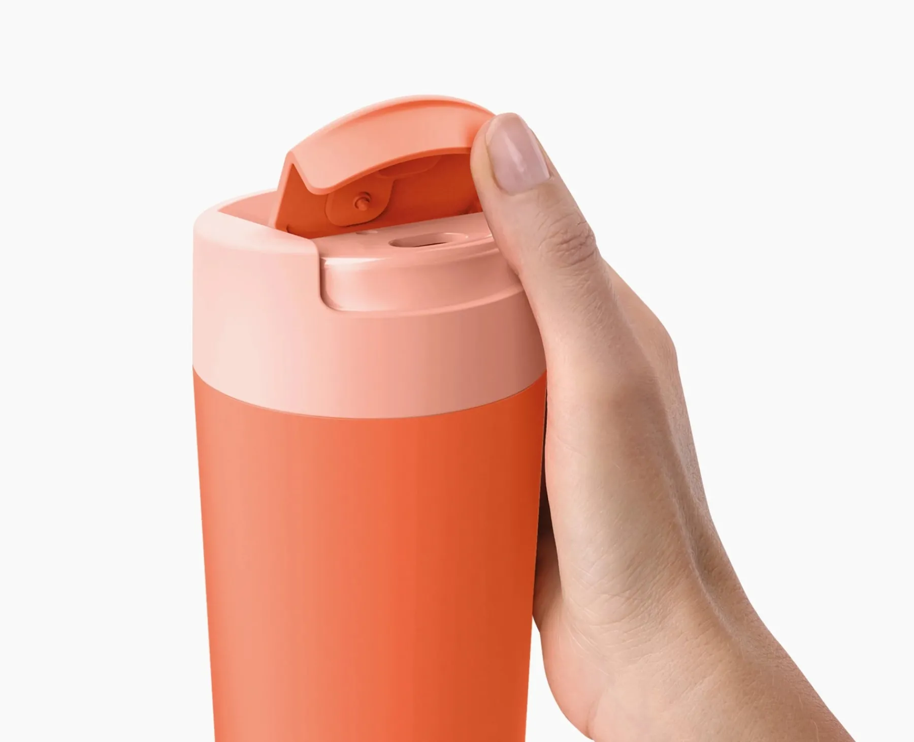 Lunch Boxes & Containers-Joseph Joseph Sipp™ Travel Mug Large with Hygienic Lid 454ml Coral
