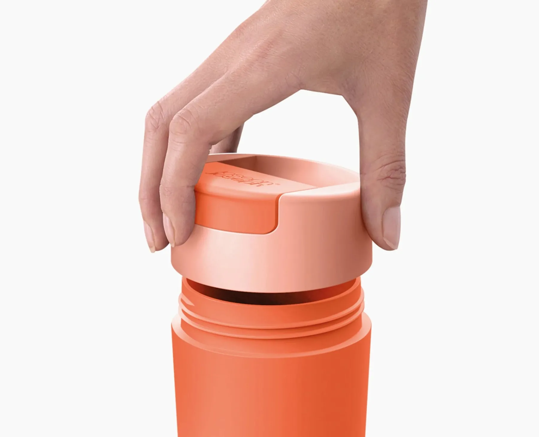 Lunch Boxes & Containers-Joseph Joseph Sipp™ Travel Mug Large with Hygienic Lid 454ml Coral