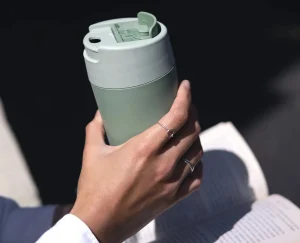 Lunch Boxes & Containers-Joseph Joseph Sipp™ Travel Mug Large with Hygienic Lid 454ml Green