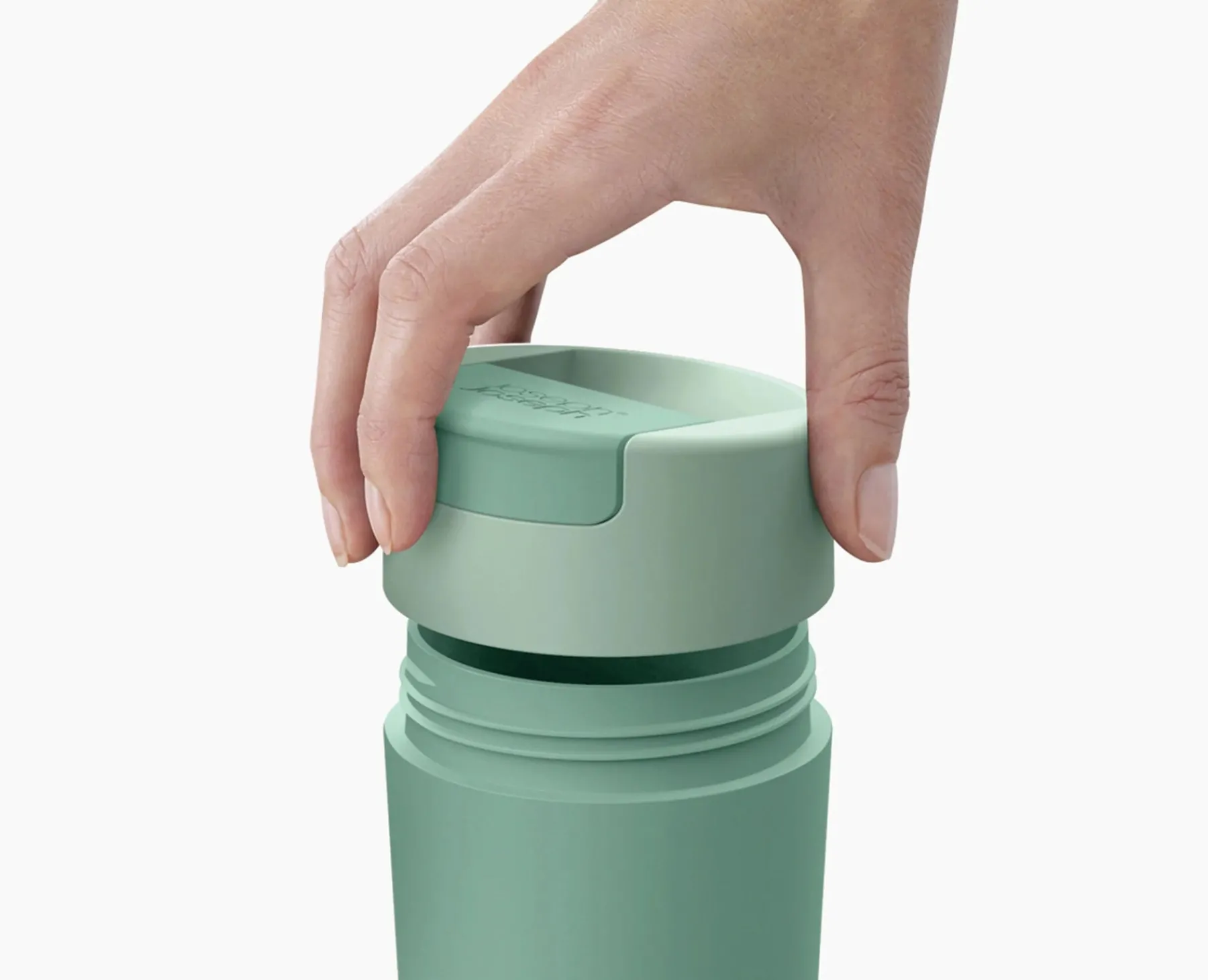 Lunch Boxes & Containers-Joseph Joseph Sipp™ Travel Mug Large with Hygienic Lid 454ml Green